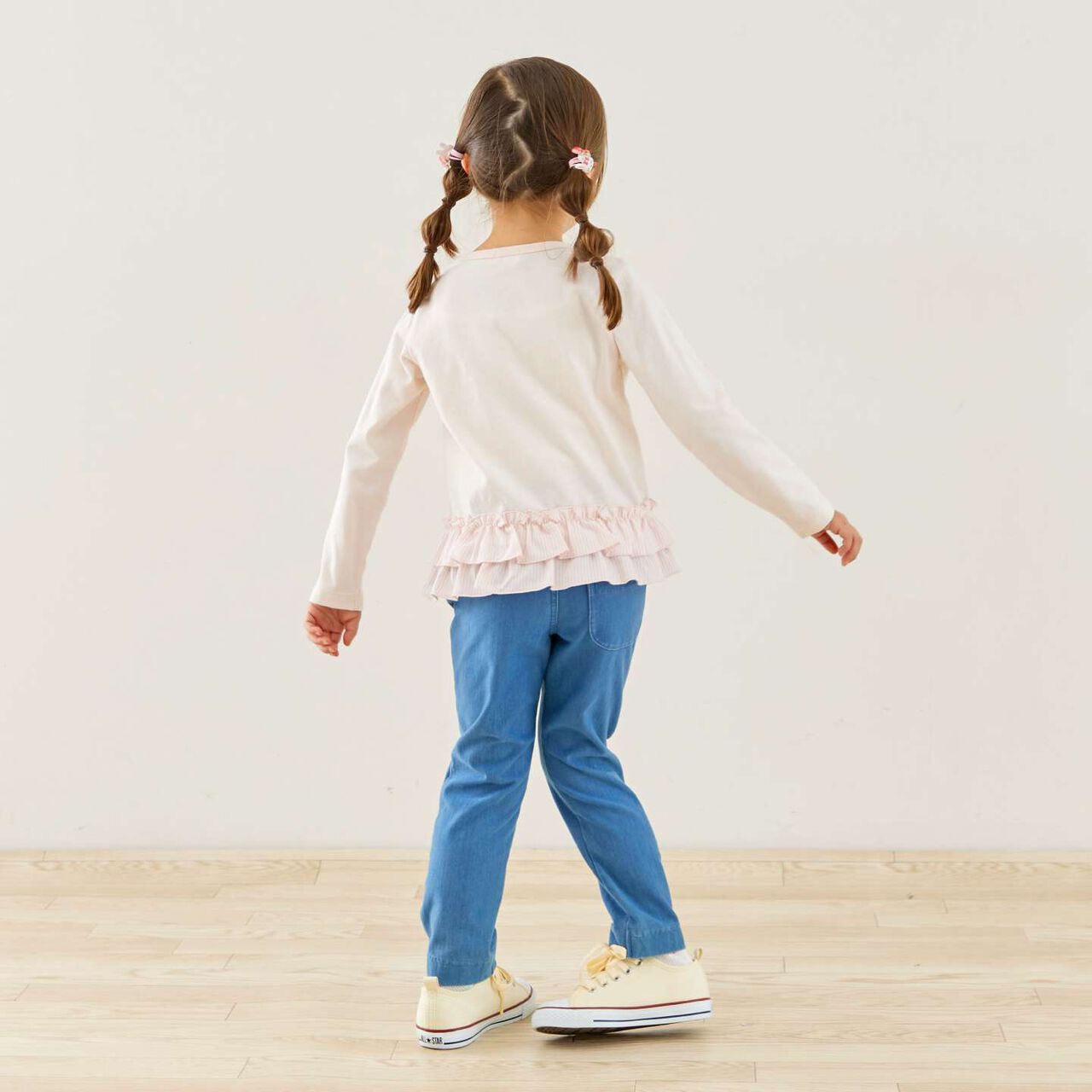 Mimi-chan Layered Frill Long-Sleeve Tunic,Pink, large image number 13