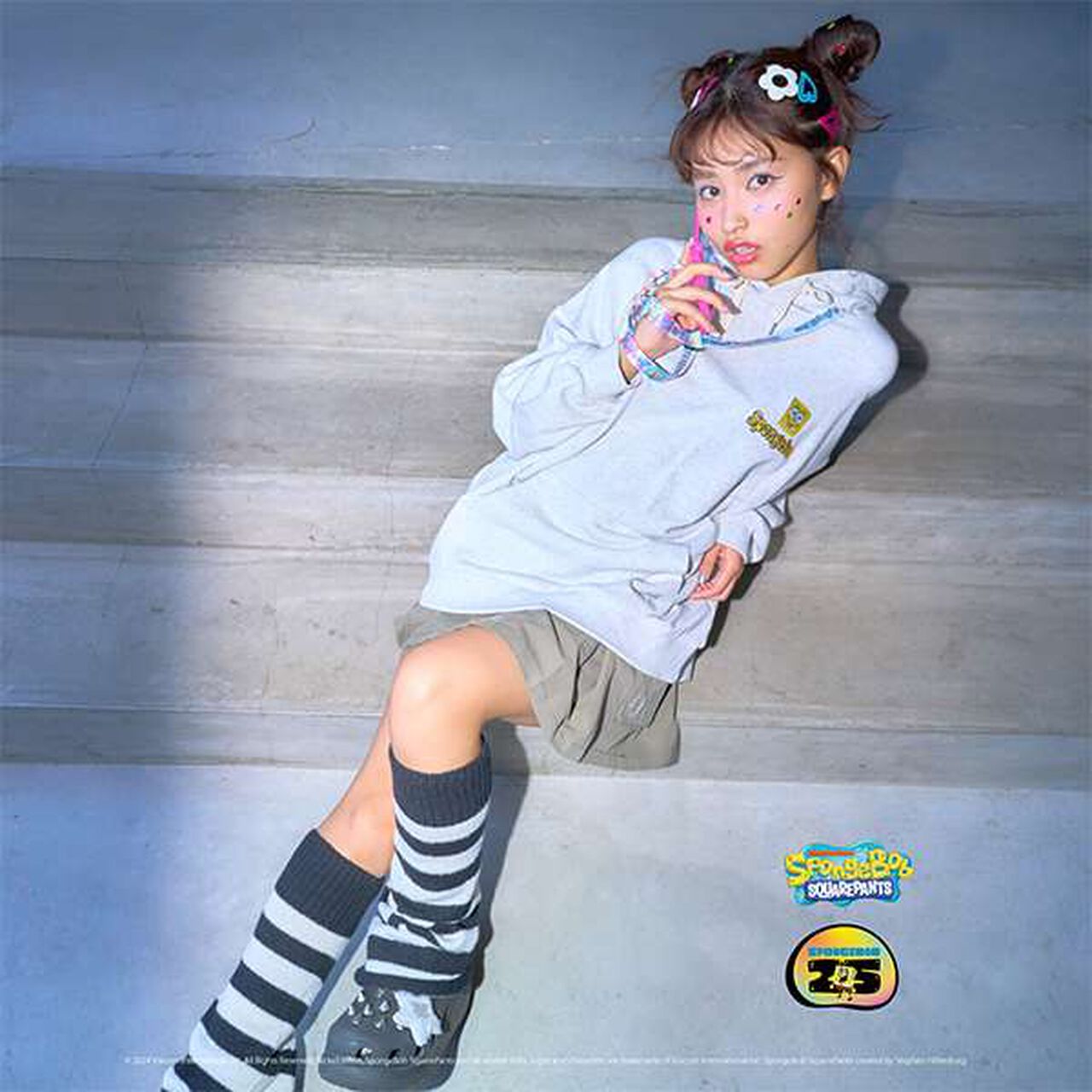 SpongeBob Angel Blue Hoodie,Off white, large image number 20