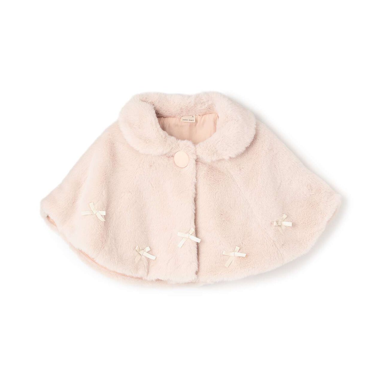 2 WAY Collar Ribbon Fur Cape,Light pink, large image number 2