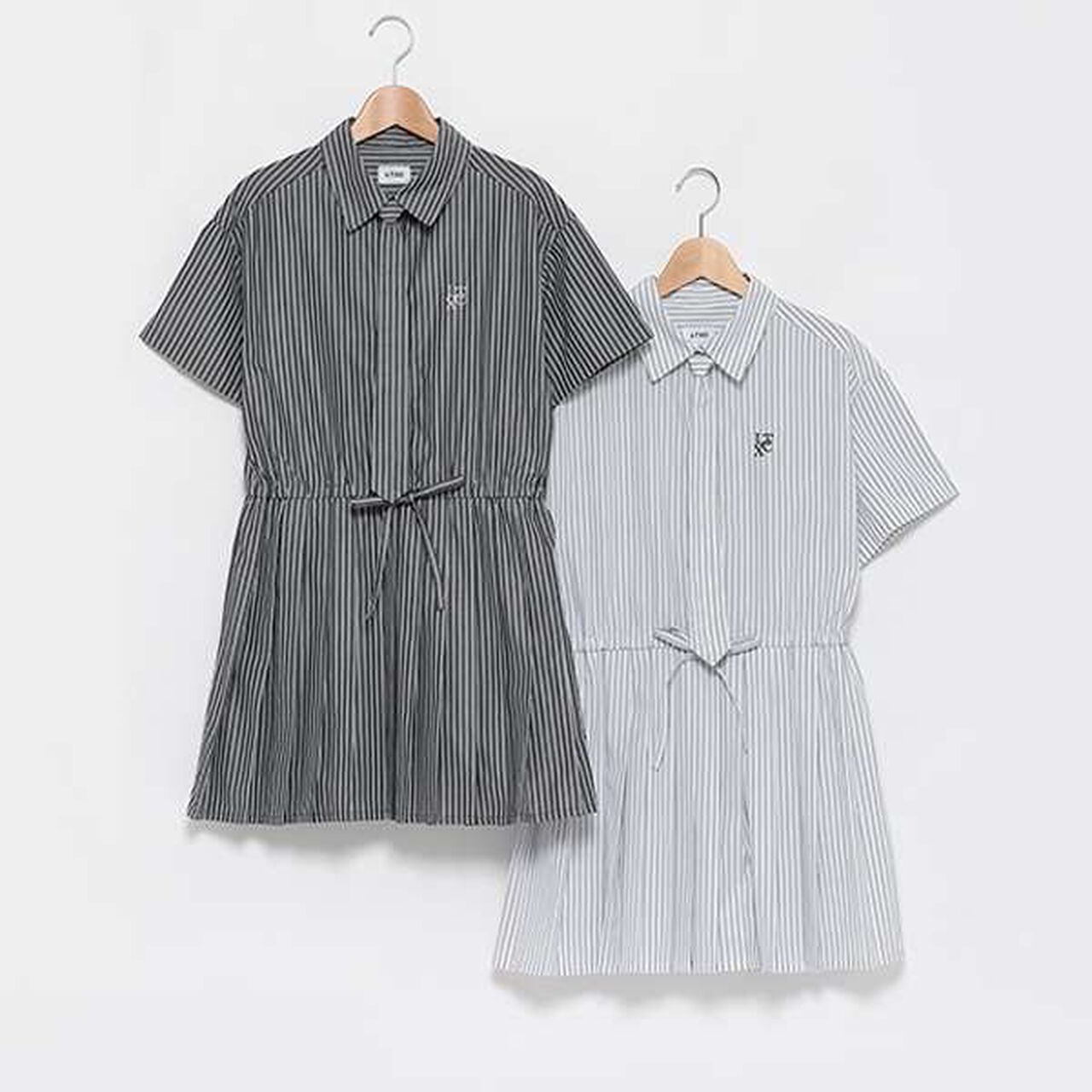 LTXC - Shirt One-Piece Dress with Tie,Black, large image number 3