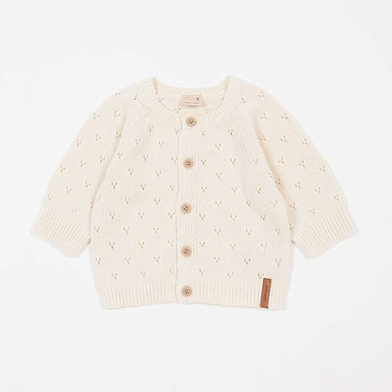 Needle Punch Cardigan,Ivory, large image number 2