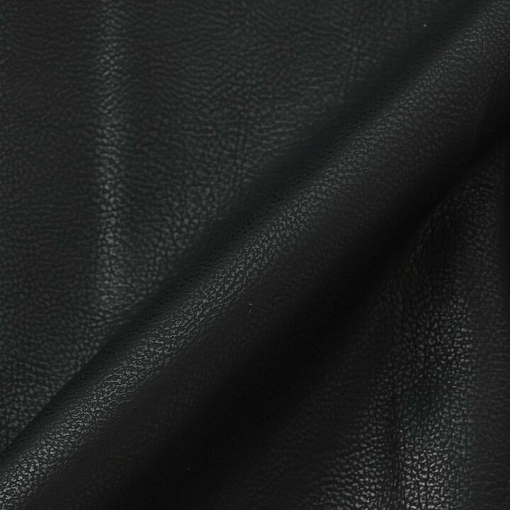 Denim & Faux Leather Skirt with Decorative Chain,Navy, medium image number 11