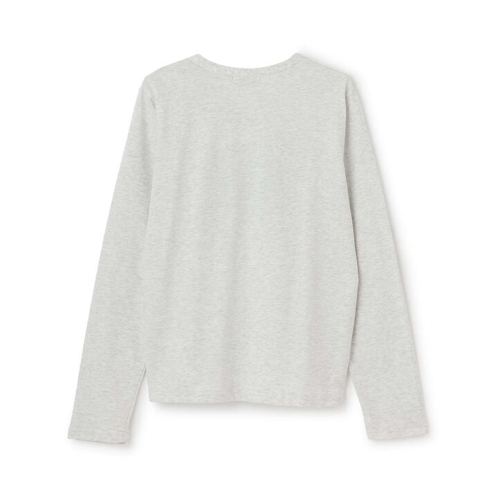 Logo Embroidery Long-Sleeve T-Shirt,Off white, medium image number 6