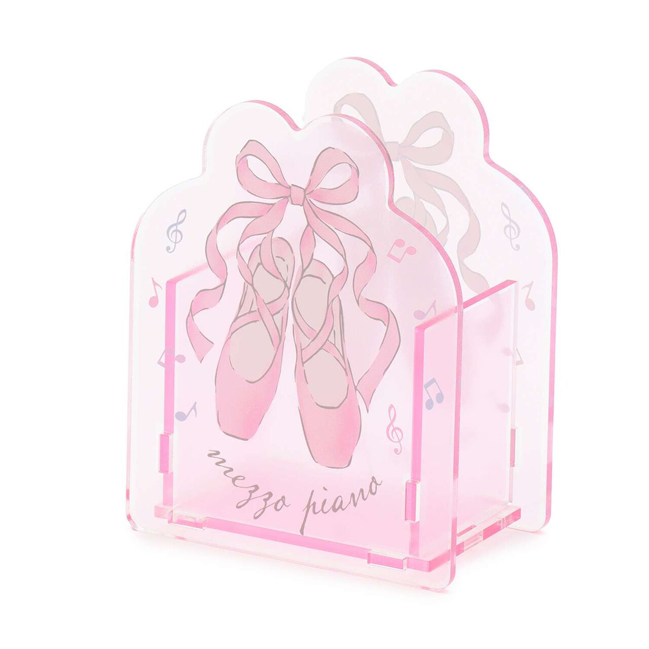 [Stationery] Ballet Pattern Acrylic Pen Holder,Light pink, large image number 1