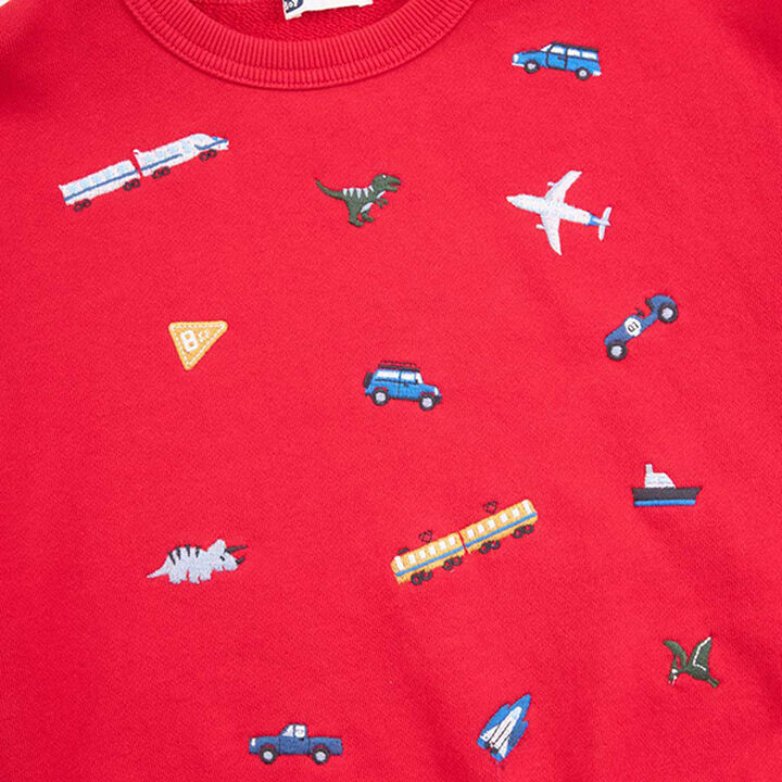 KPBOY Vehicle Dinosaur Embroidered Fleece Sweatshirt (80-150),Yellow, medium image number 15