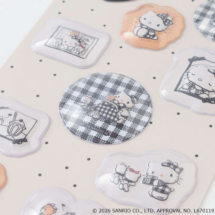 [Sanrio] Puffy Dome Stickers,Red, medium image number 2