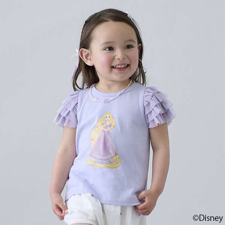 [Disney] Tulle Sleeve Graphic T-Shirt,Lavender, medium image number 0