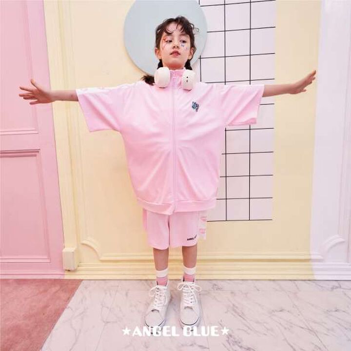 [ANGEL BLUE] Junior Mr. Nakamura Short-Sleeve Jersey,Pink, medium image number 1