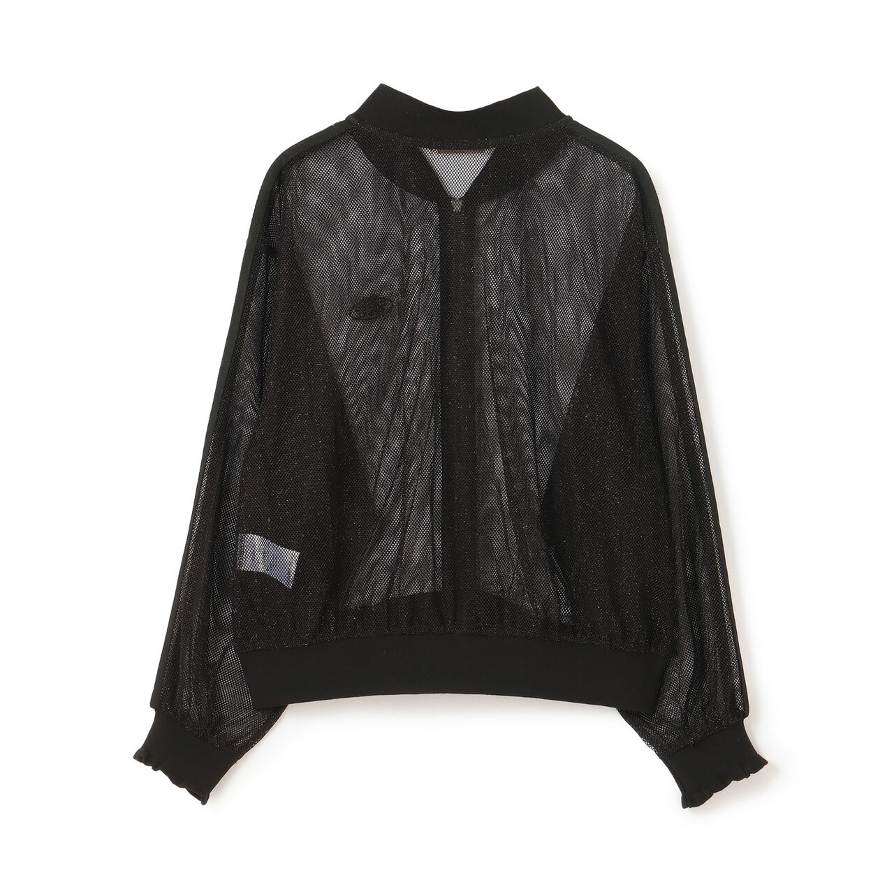 Lame Mesh Bomber Jacket,Off white, large image number 1