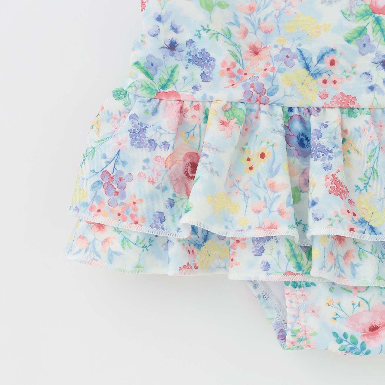 [SWIM] Girls' Floral Pattern One-Piece Swimwear [UV Protection],Pink, large image number 5