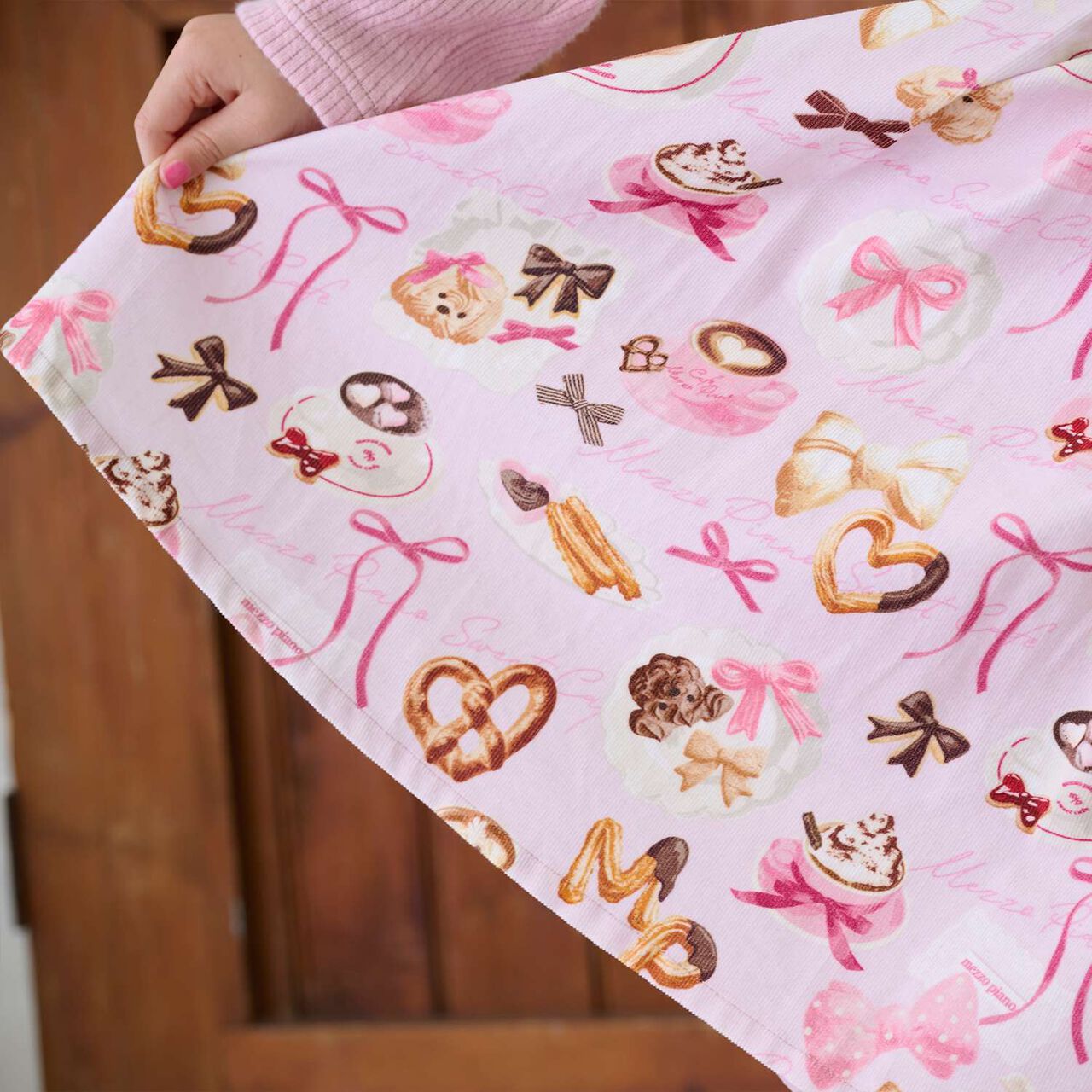 Café Pattern Camisole Dress,Pink, large image number 12