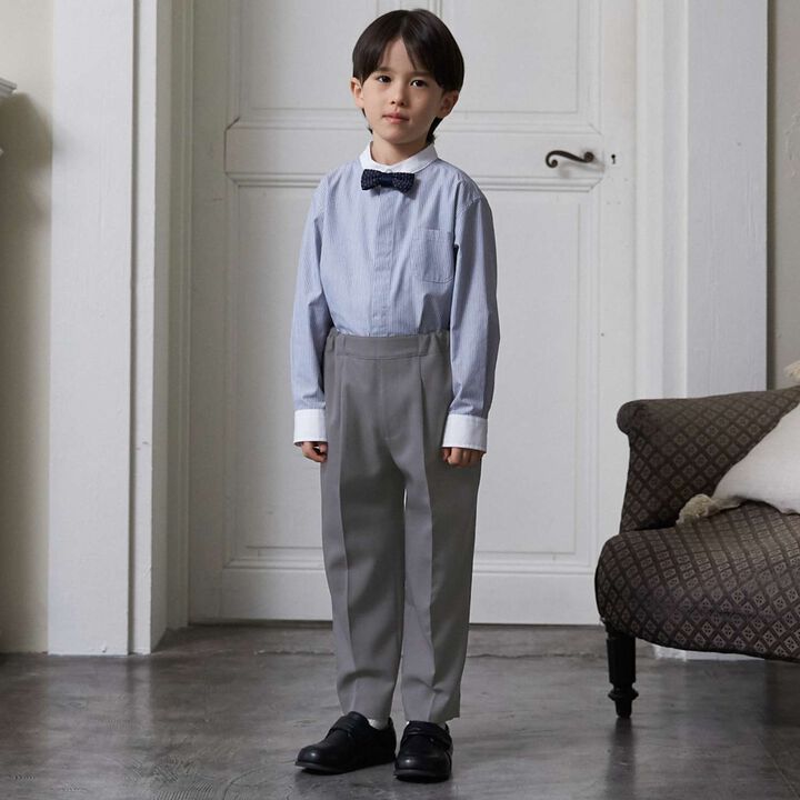 Semi-Formal No-Collar Jacket + Long Pants Set,Greige, medium image number 3