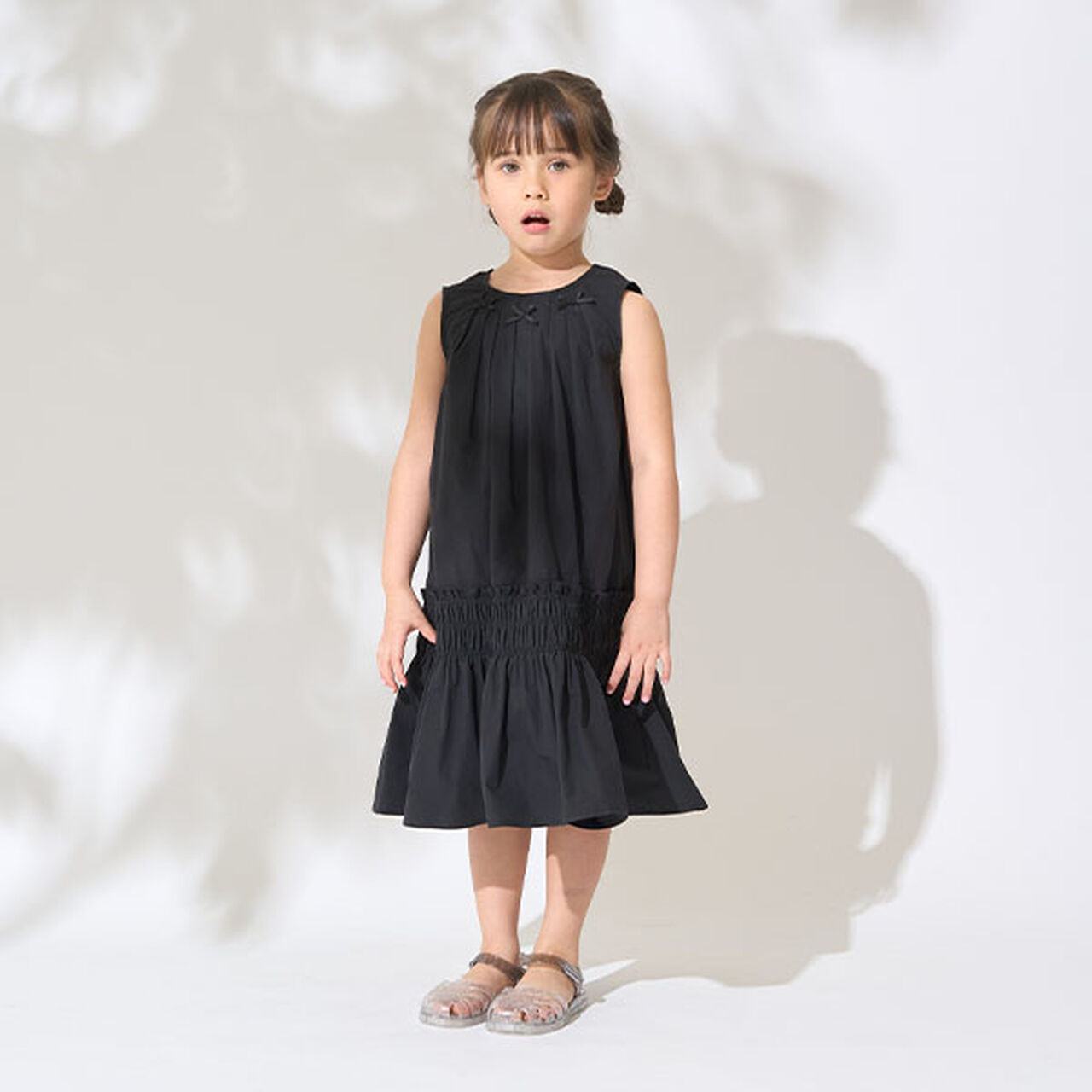 Shirred Tiered One-Piece Dress,Off white, large image number 14