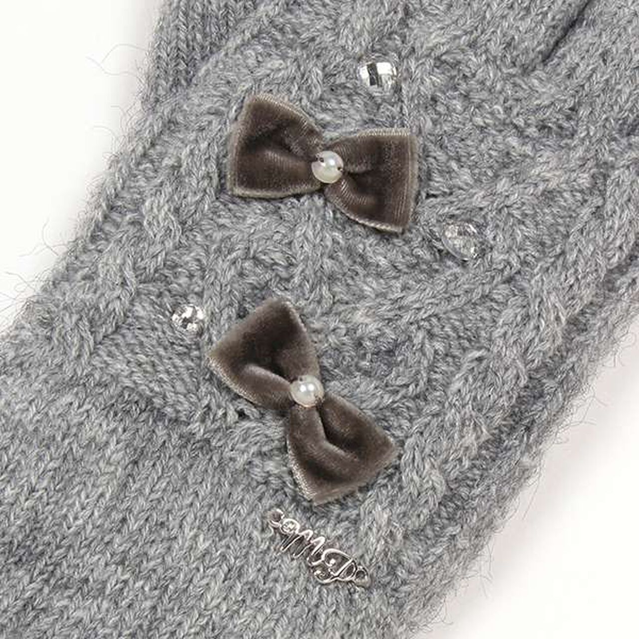 Reversible Fleece Ribbon Gloves,Light pink, large image number 1