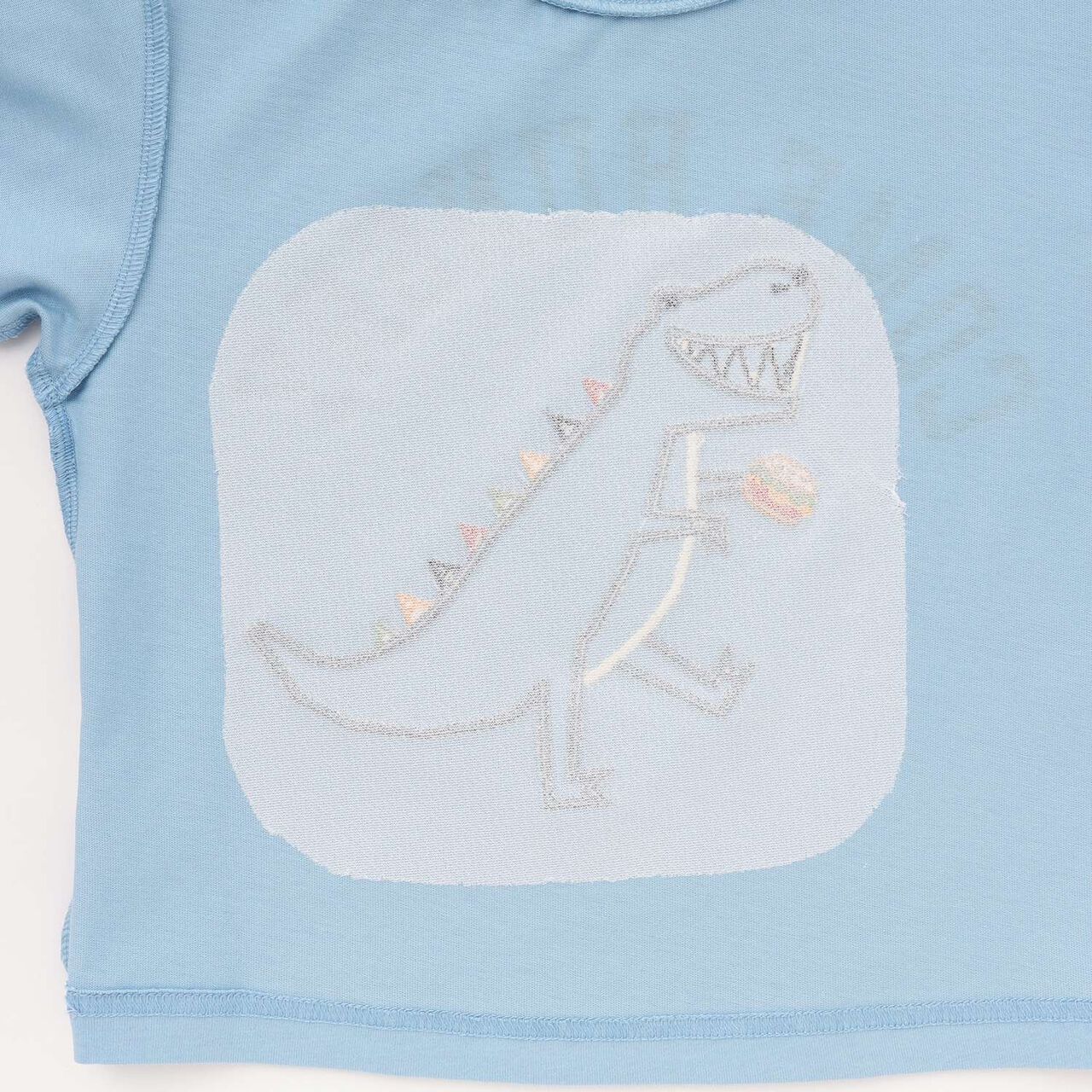 [Popular Item Restocked] [Not Available at Stores] Dinosaur Appliqu&eacute; Short Sleeve T-Shirt,Off white, large image number 3