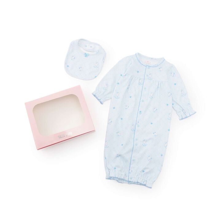 [Box Included] Angel Bunny Pattern 2 Way All & Bib Set,, medium