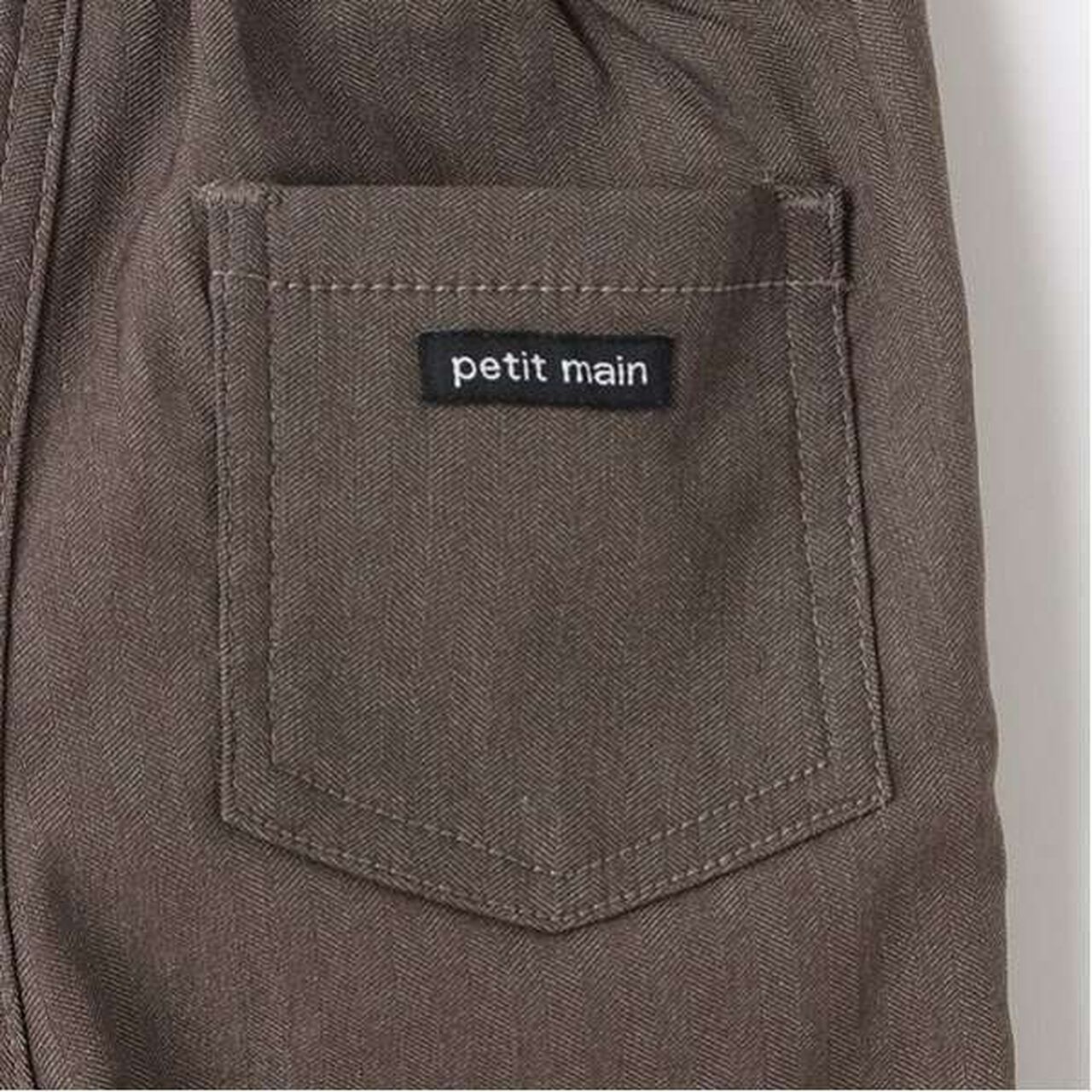 Stretch Herringbone Pants,Black, large image number 12