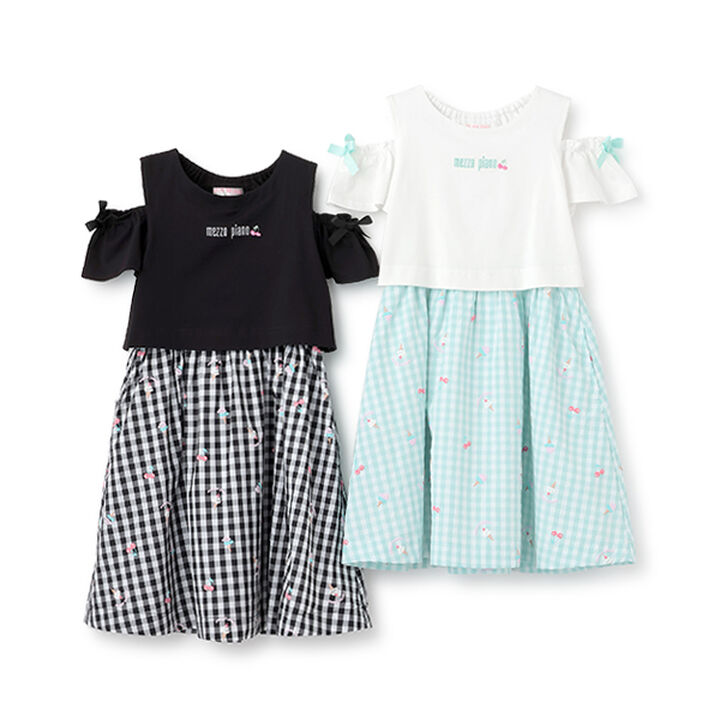 Gingham Sweets Docking Dress,Black, medium image number 4