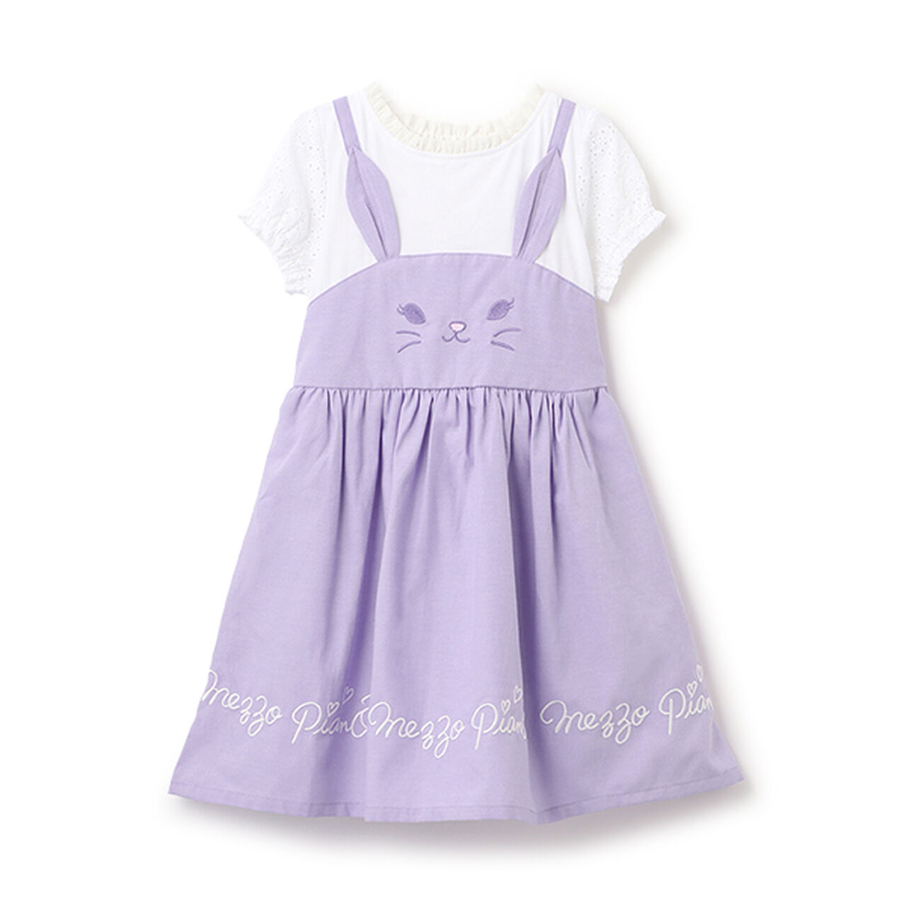 [Restocked] [Not Available in Direct Stores] Short-Sleeve Rabbit Docking Dress,Navy, large image number 10