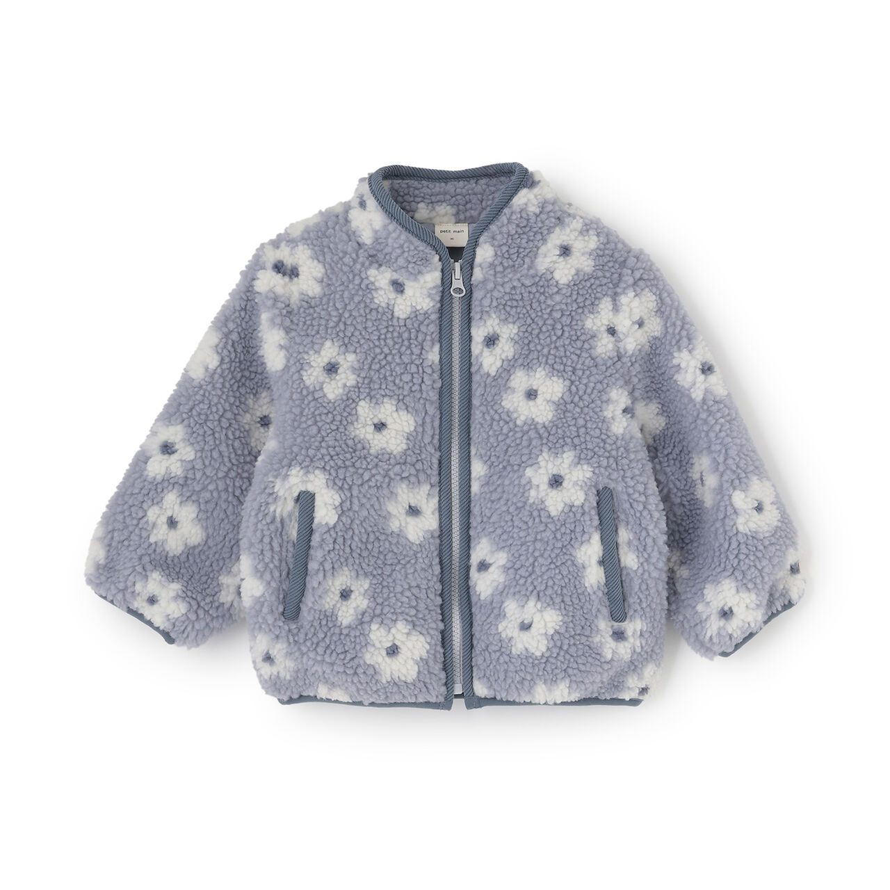 [Light and Fluffy] Jacquard Boa Jacket,Light blue, large image number 3