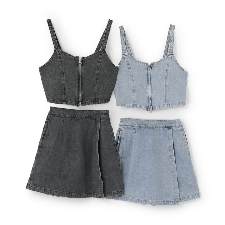 Denim Skirt Set,Blue, medium image number 14