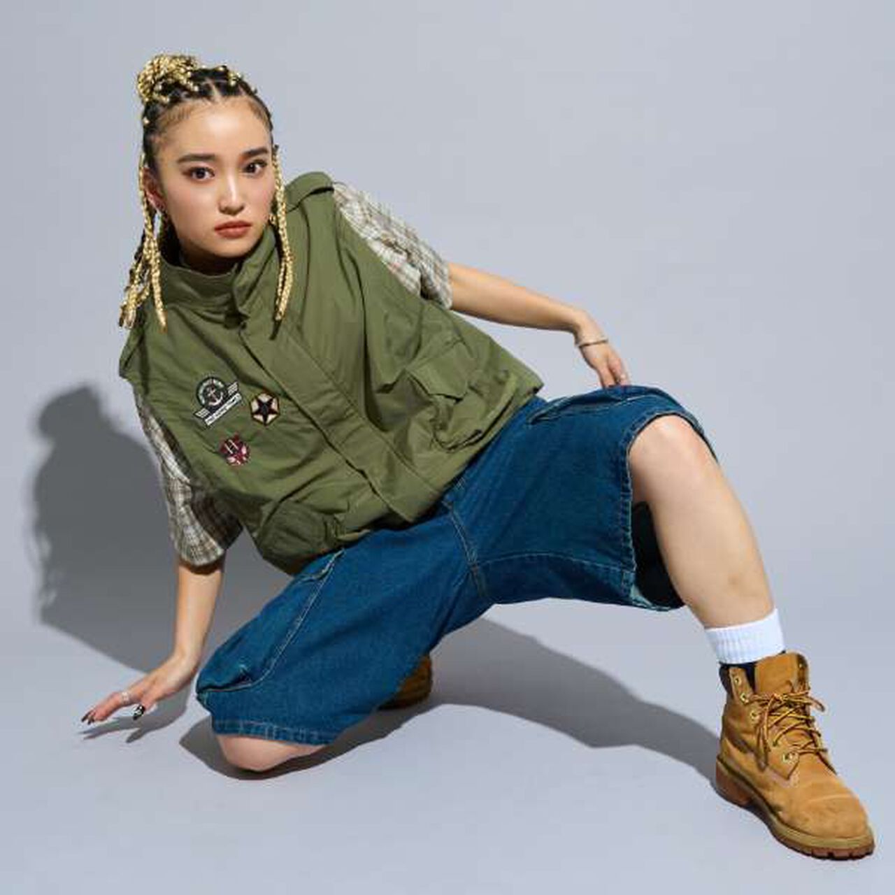 [LTXC] [D-League/CHANGE RAPTURES/AYUMI] Military Vest,Khaki, large image number 0