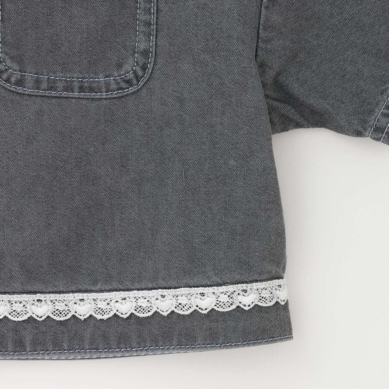 Cool Touch Denim Shirt & T-Shirt Set,Turquoise, large image number 6