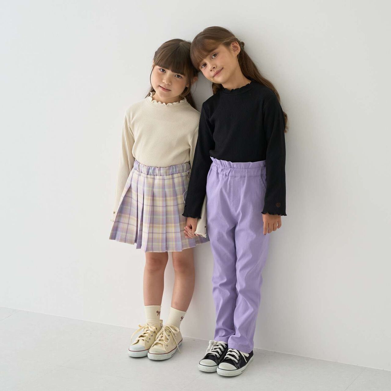 Ribbed Fabric Turtleneck,Pearl white, large image number 12