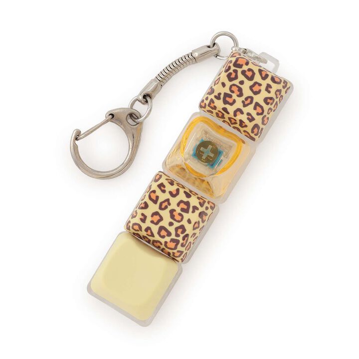Leopard Print Keyboard Keychain,, medium