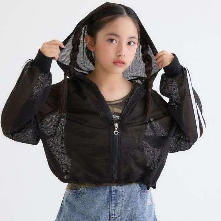 [3WAY] Mesh Hoodie & Camouflage Tank Set,, medium