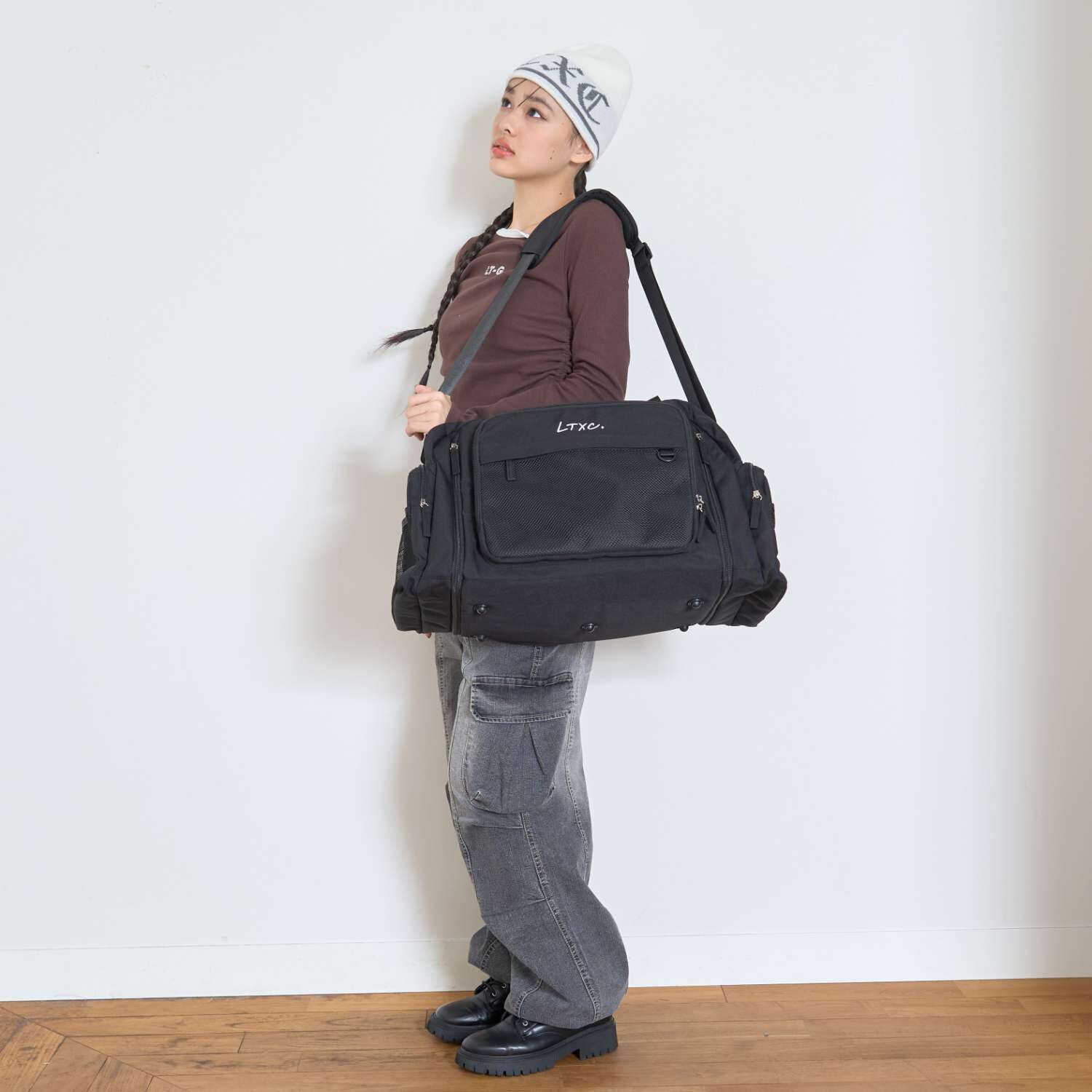 LTXC] [43-50L Capacity] Water-Repellent Expandable Boston Bag