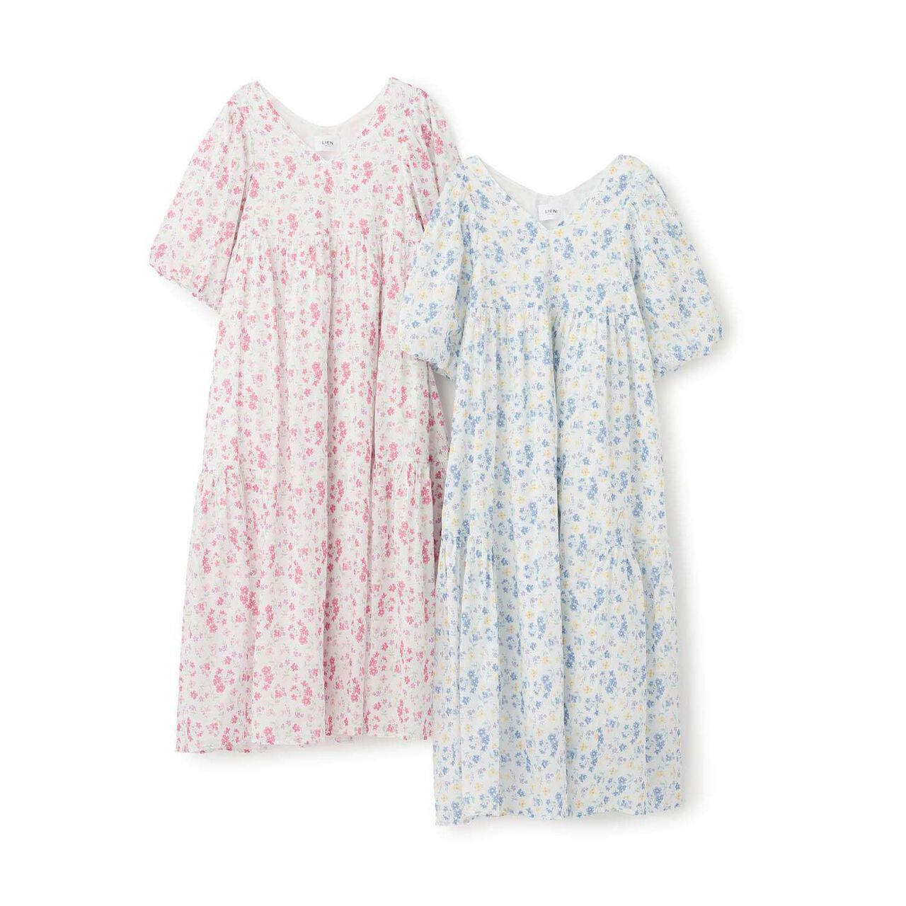 [Parent-Child Matching] Floral A-Line One-Piece Dress,Pink, large image number 7