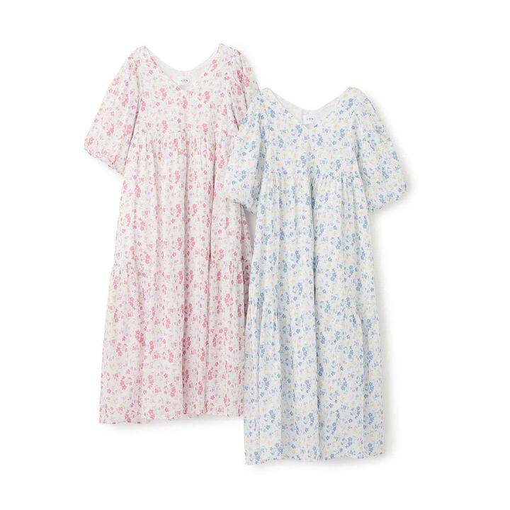 [Parent-Child Matching] Floral A-Line One-Piece Dress,Pink, medium image number 7