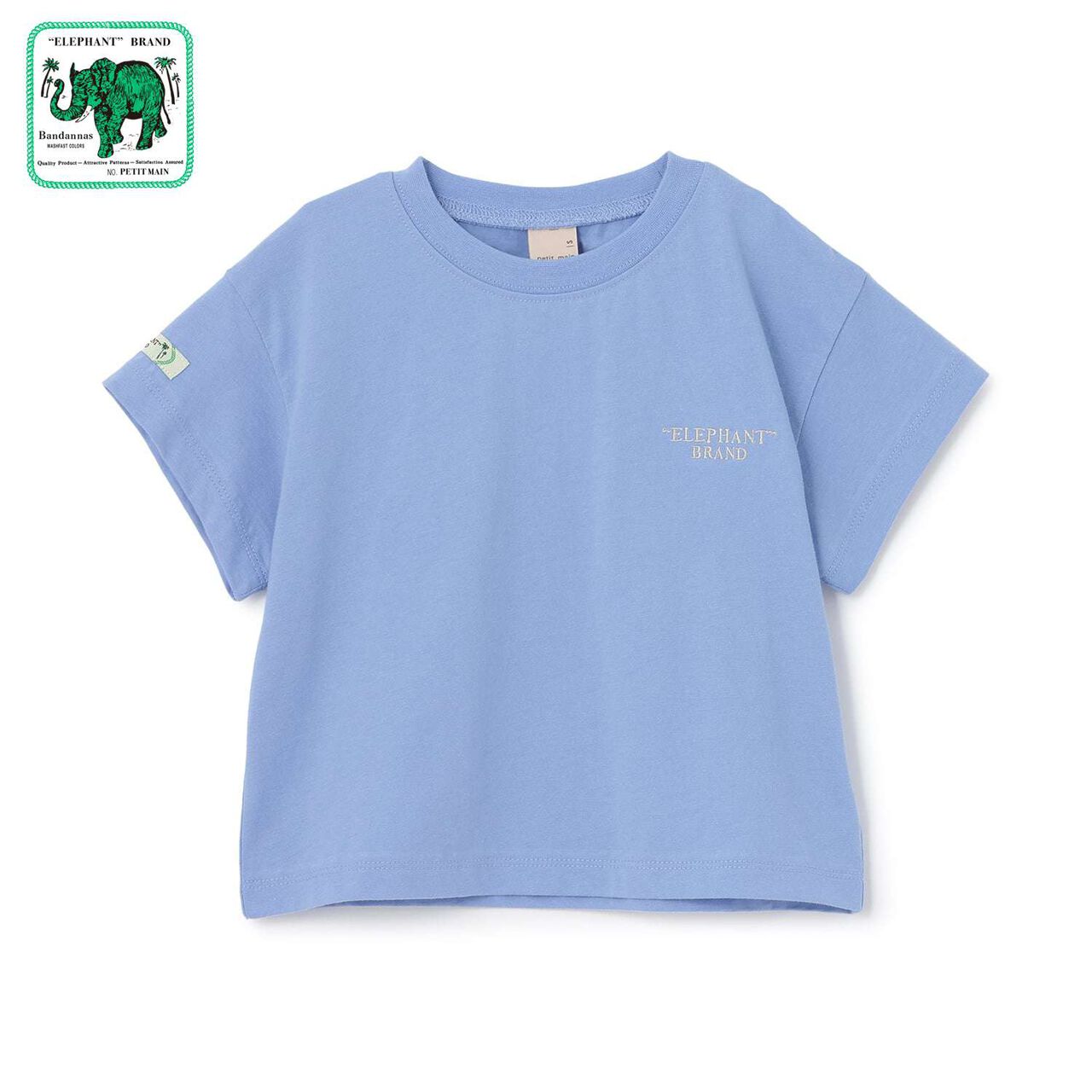 [ELEPHANT/連結款] 寬鬆剪裁Kids短袖T恤,薩克斯藍, large image number 0