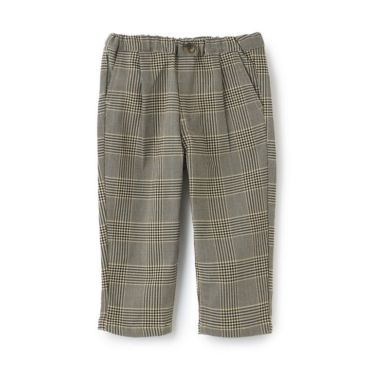 Link Yarn-Dyed Checkered Long Pants,Brown, medium image number 0