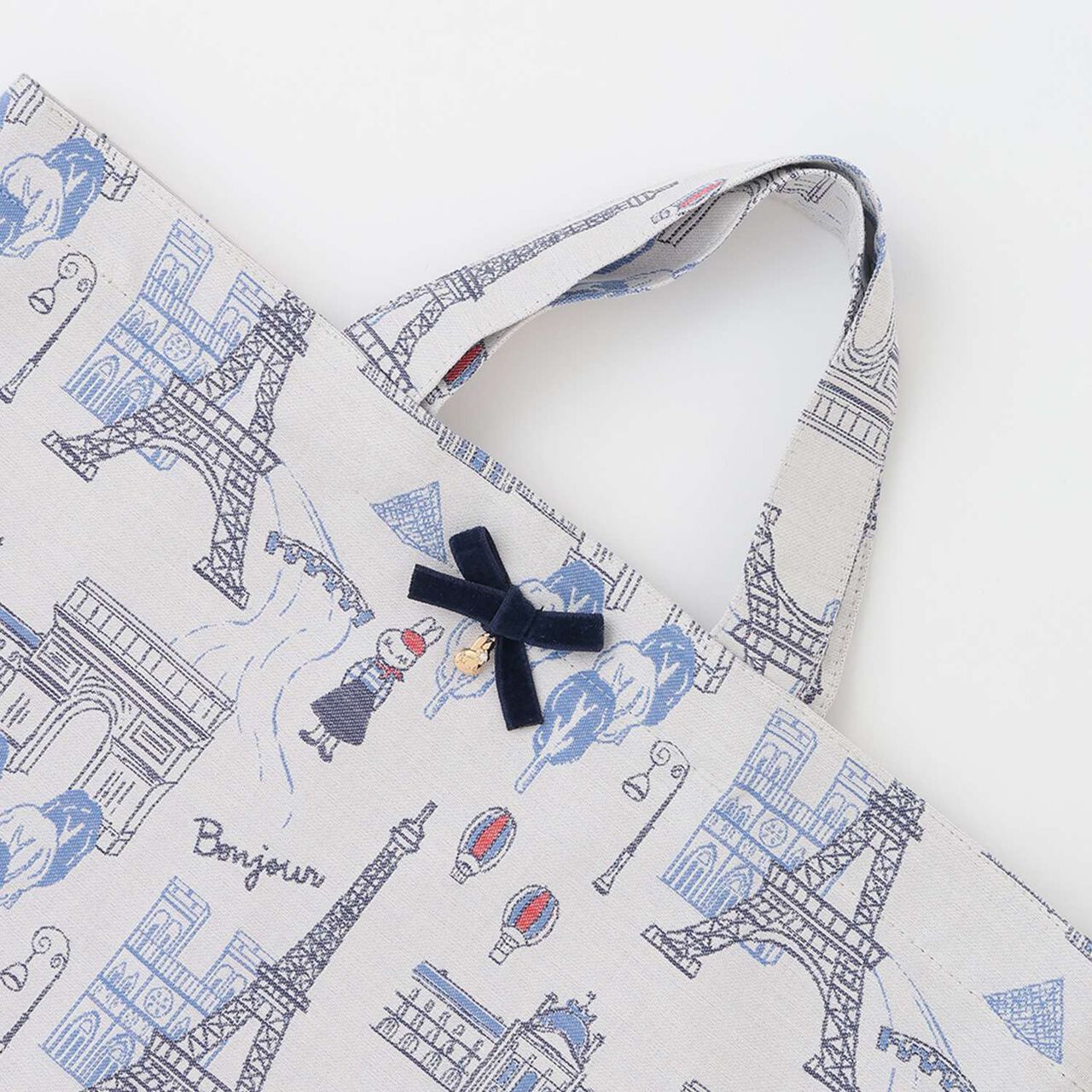 [Made in Japan] Paris Pattern Jacquard Lesson Bag,Ivory, large image number 2