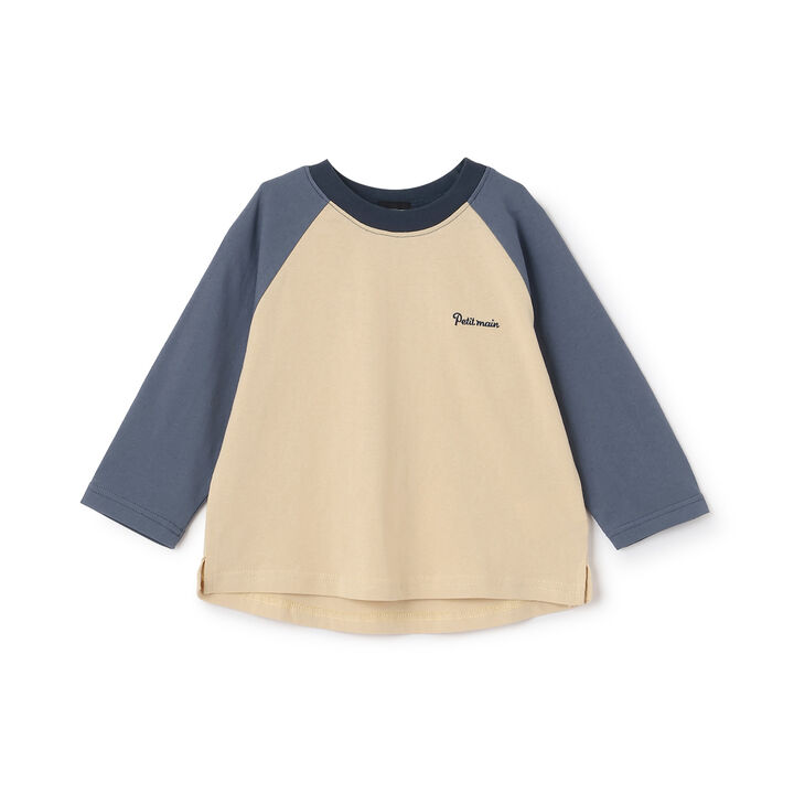 Organic Raglan Long-Sleeve T-Shirt,Cream, medium image number 0