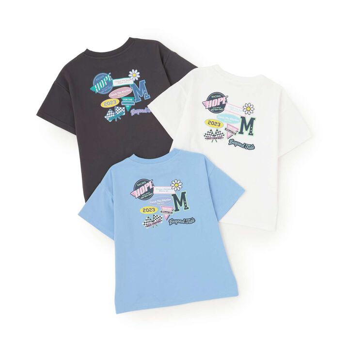 Loose Short Sleeve T-Shirt with Back Patch,Charcoal gray, medium image number 25