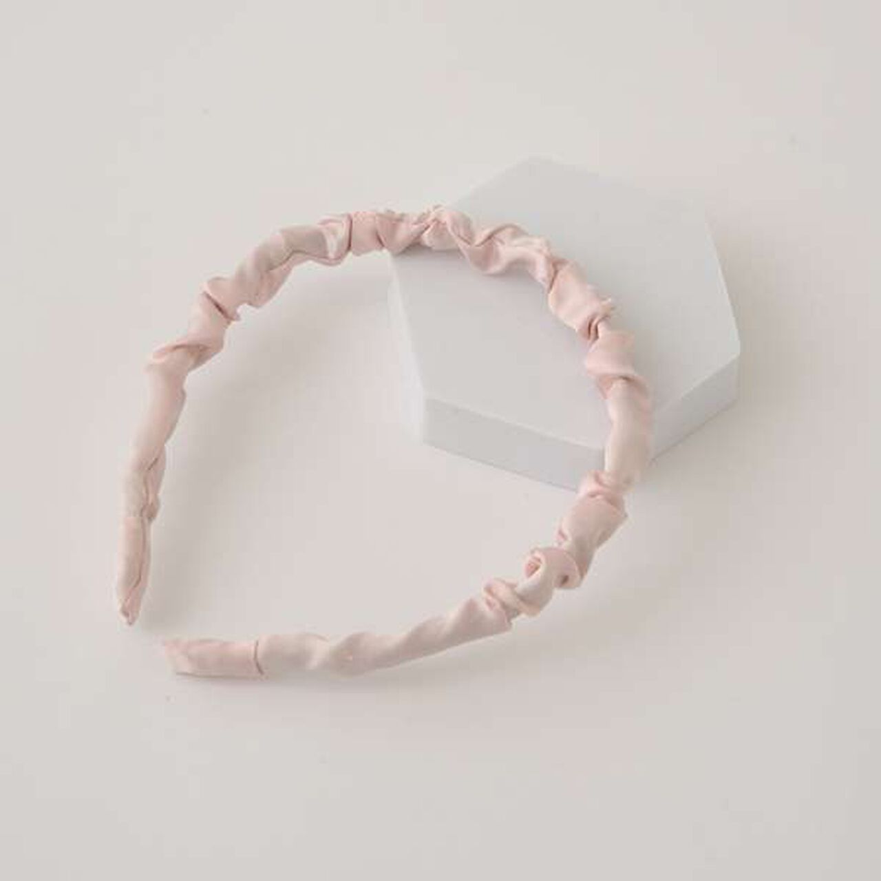 Satin Shirred Headband,Sax blue, large image number 4