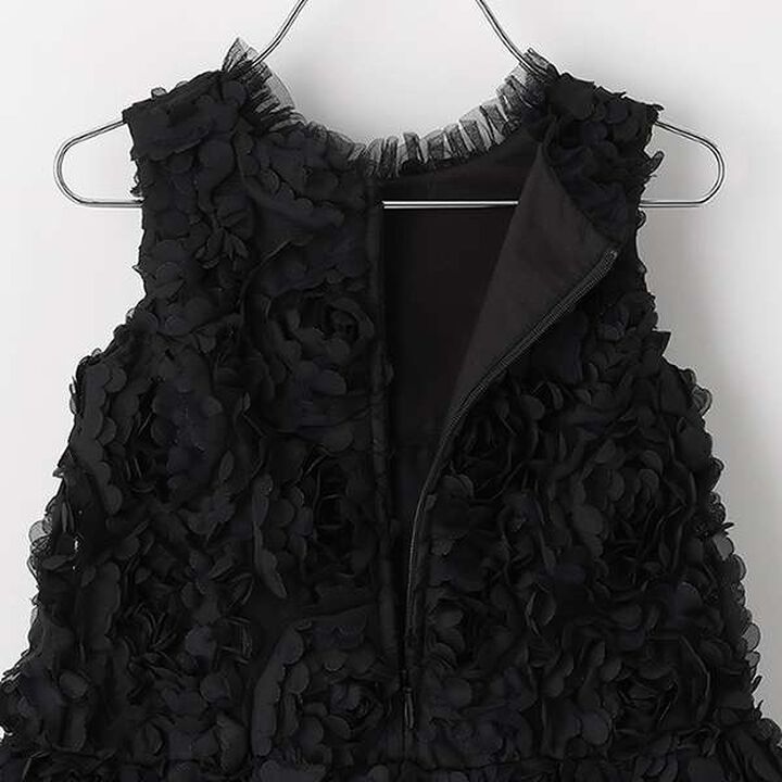 Flower Tape Frill Dress,Off white, medium image number 6