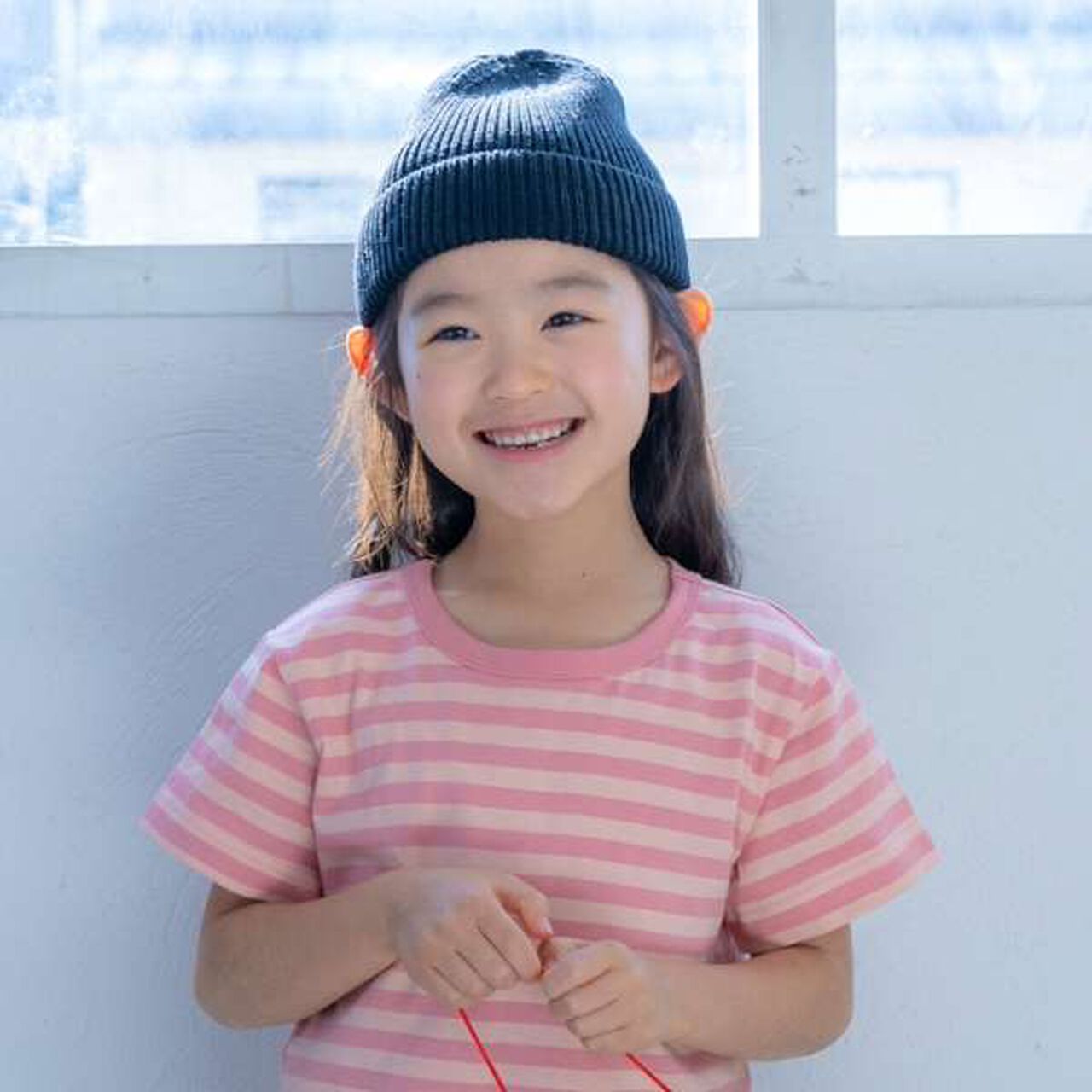 Daily Stripe Color Short Sleeve T-Shirt,Lemon yellow, large image number 17