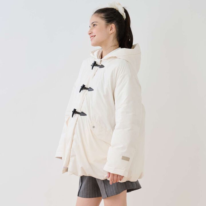 Water-Repellent Fiber Fill Duffle Coat,Off white, medium image number 12