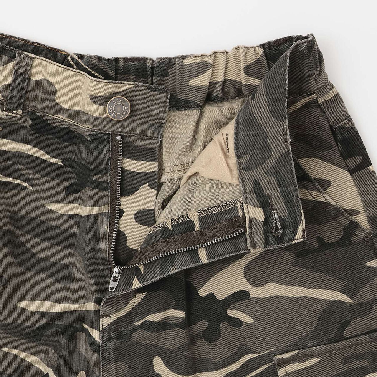 [LTXC] Camouflage Half Cargo Pants,Khaki, large image number 6