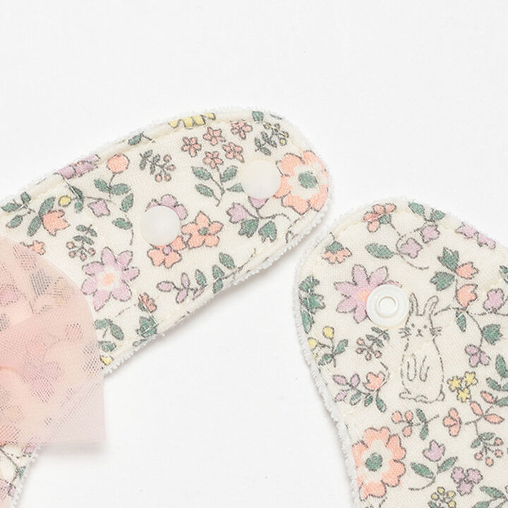 Floral Pattern Scallop Trim Bib,Light pink, medium image number 4