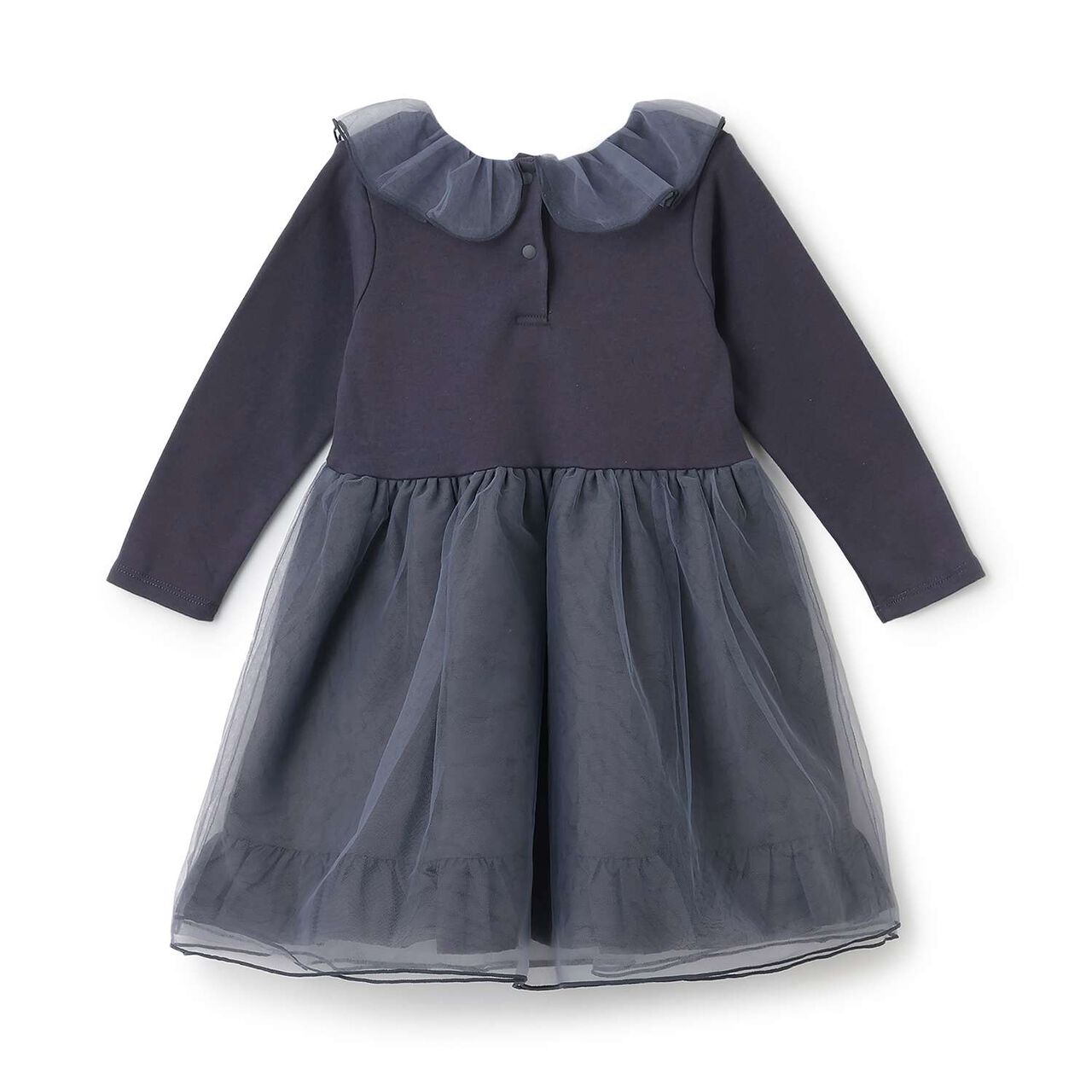 Tulle Docking One-Piece Dress,Light pink, large image number 3