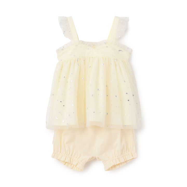 Star Tulle One-Piece Dress Suit,Pearl white, medium image number 0