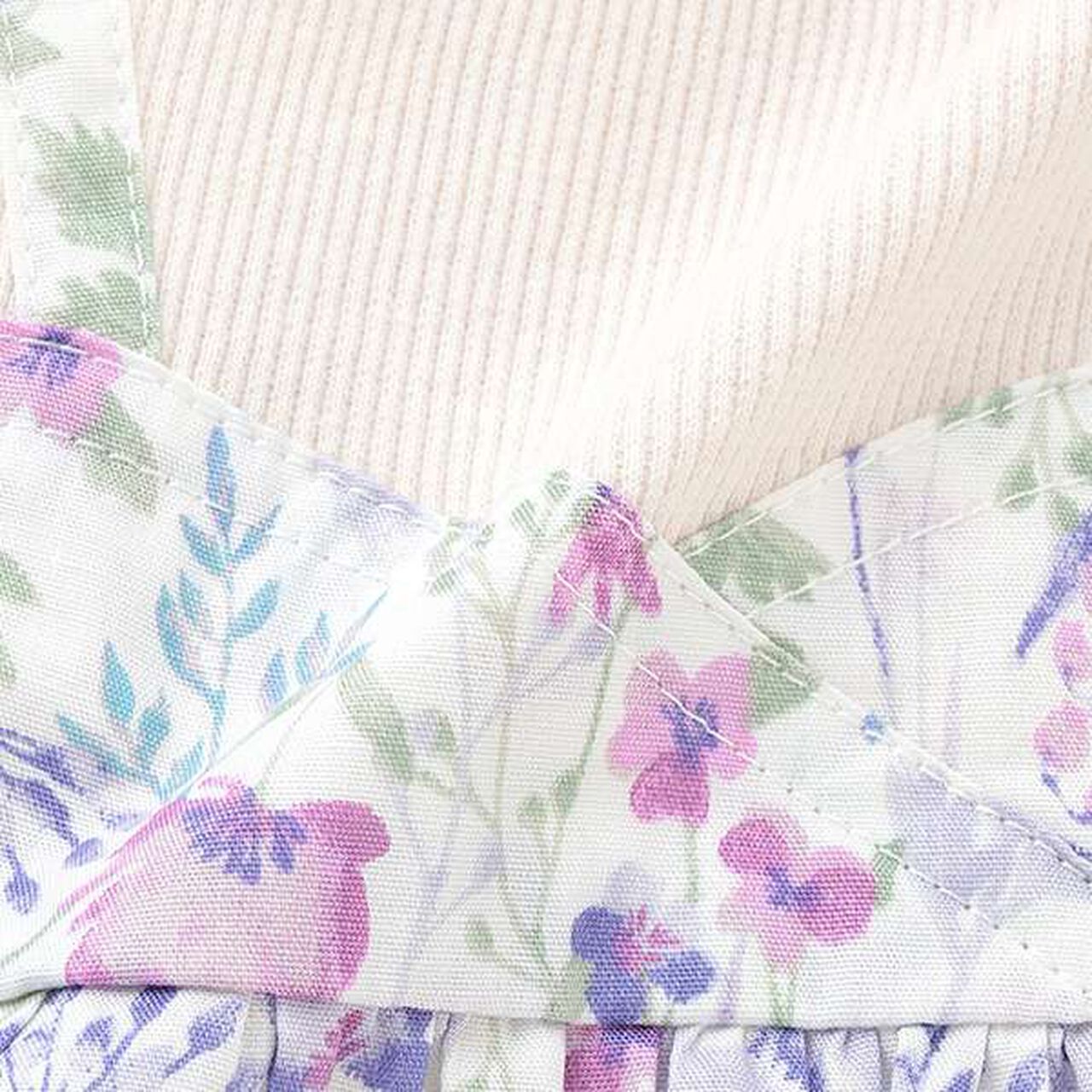 [DOG] Floral Pattern Docking Dress,Blue, large image number 2