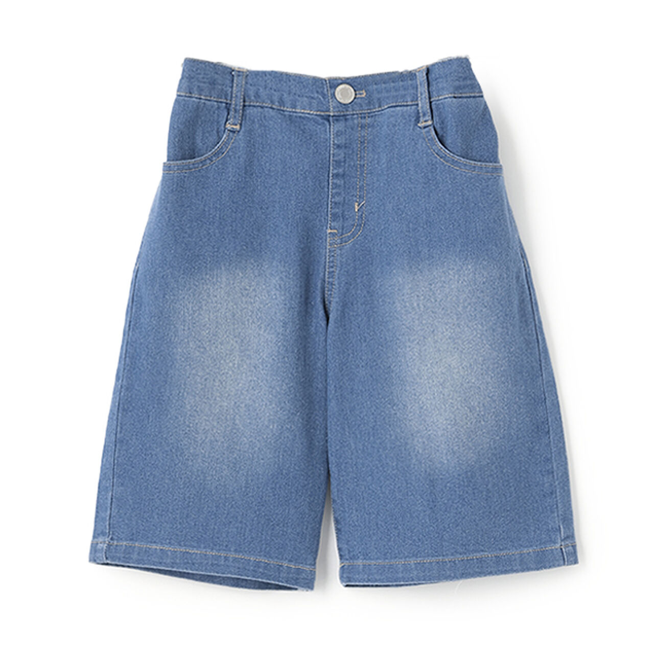 Denim Bermuda Shorts,Blue, large image number 0