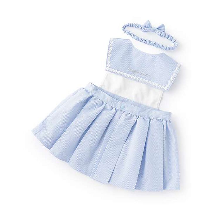 [Box Included] Sailor Apron & Headband Set,Light pink, medium image number 1