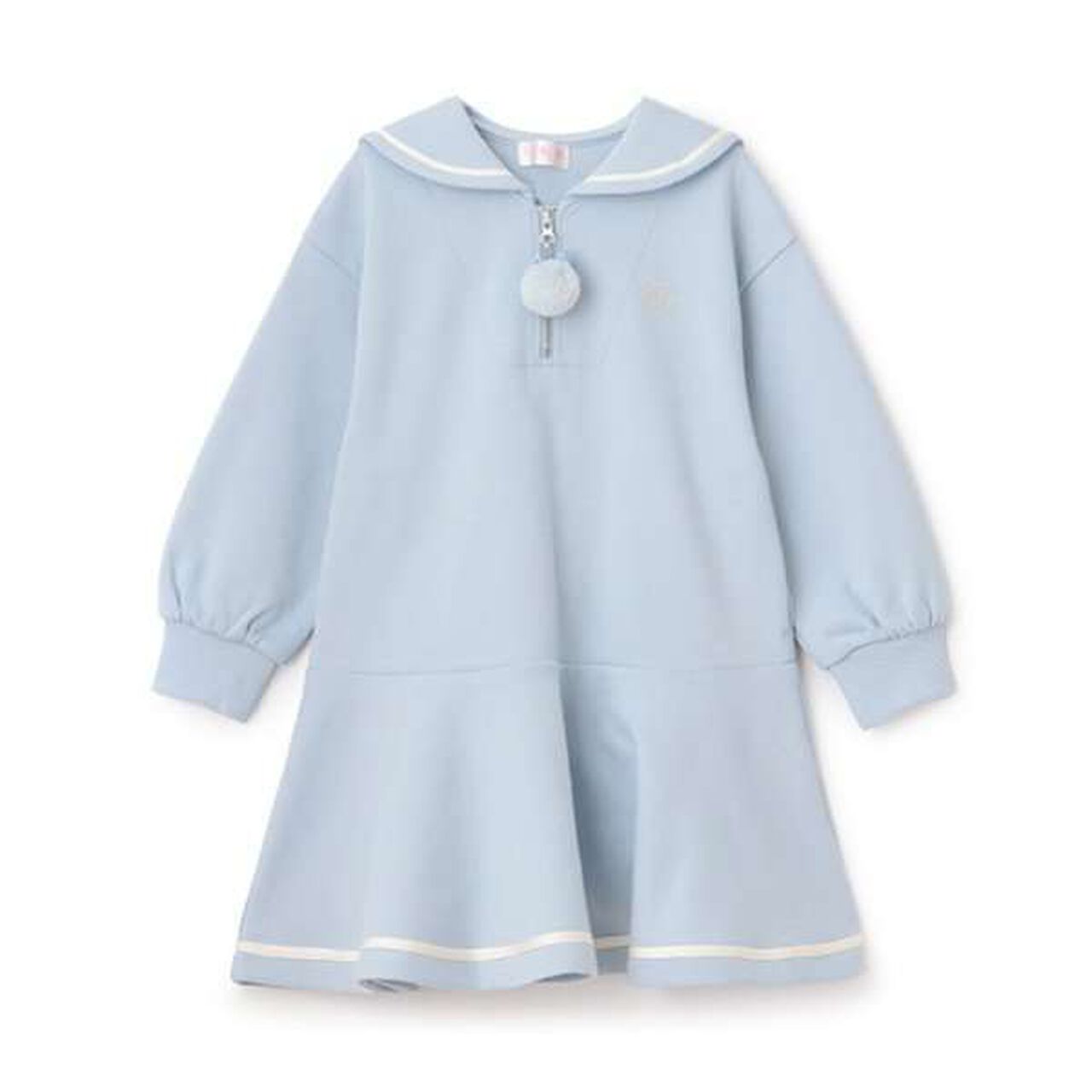 Bear Ear Sailor Cut One-Piece Dress,Sax blue, large image number 0